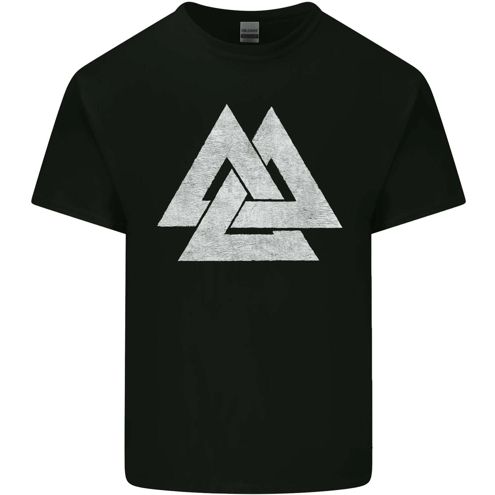 Viking Valknut Symbol Norse Mythology Thor Mens Cotton T-Shirt Tee Top S