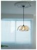 Minimalist Japanese Retro Rattan Petal Chandelier for Home and Tea Rooms