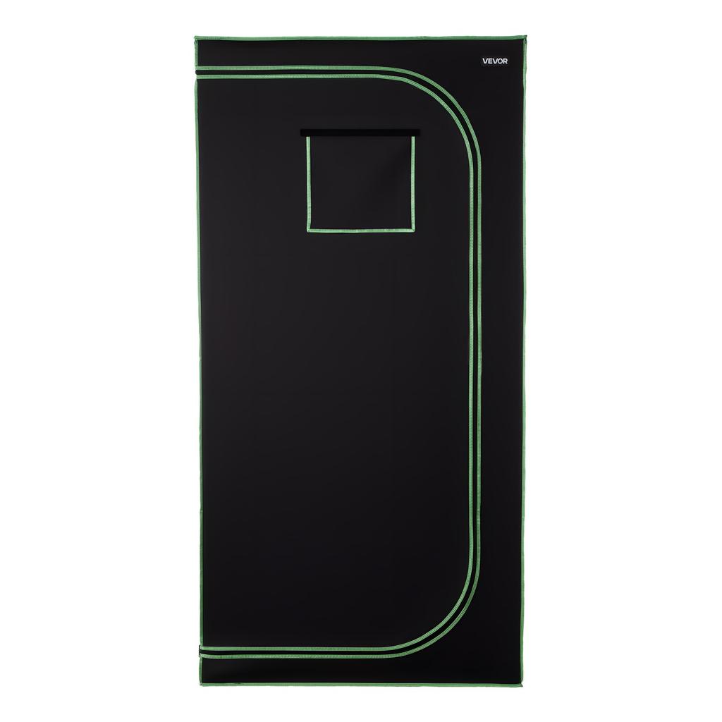 VEVOR Indoor Grow Tent, 100 x 100 x 200 cm, 600D High Reflective Mylar, Indoor Plant Tent with Observation Window, Floor Tray & Zipper
