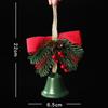 Christmas Tree Ornament Hanging Bell Decoration with Pinecone and Berry Accents Rustic Holiday Home Decor for Indoor Outdoor Use