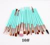 20-Piece Eye Makeup Brush Set: Includes Eyebrow, Foundation, Eyeshadow, Lip, and Contour Brushes.