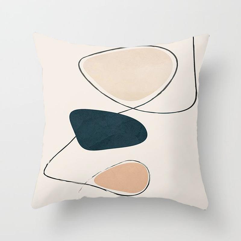 Nordic Simple Style Geometric Abstract Pillowcase Cushion Home Living Room Sofa Chair Bedroom Decorative Pillowcase