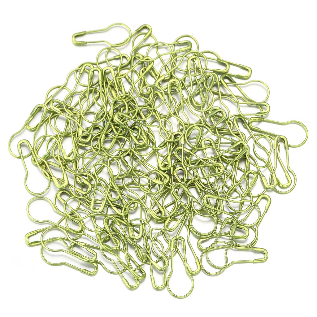 200Pcs Colorful Safety Pins Metal Gourd Pear Shape Locking Knitting Marker Tag Pins For Crafts Garment Brooch Sewing Pins Tools