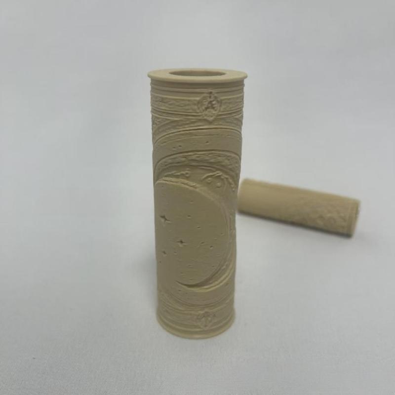 Flower Skull Clay Tile Roller Clay Texture Roller Ceramic Printing Polymer Textured Rolling Pins Pottery Diy Tools Handcrafts