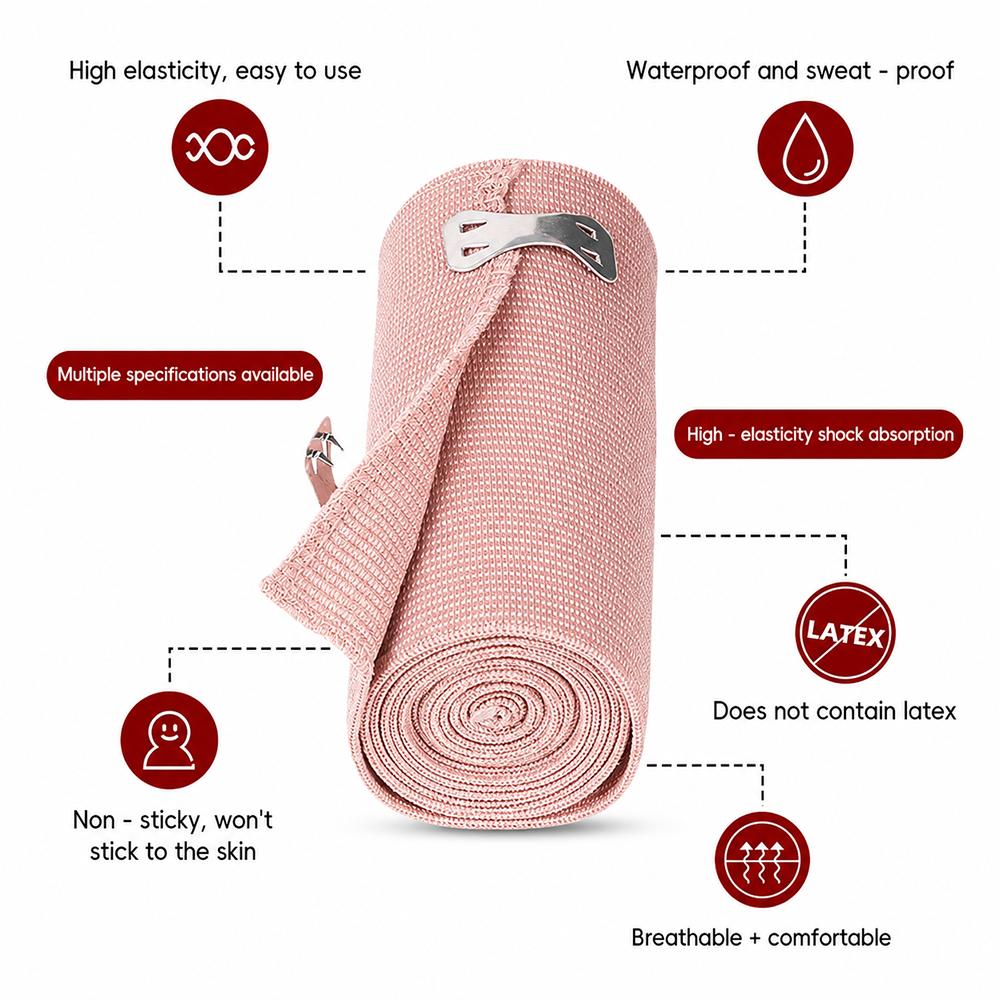 Sports Bandage Wrap Elastic Bandage Portable High Elasticity Breathable Comfortable Sports Tape Wrist Ankle Foot Knee Support
