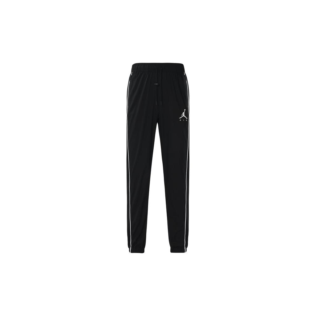 Air Jordan Jumpman Woven Cuff Pants With Solid Color Logo Lettering Men Bottoms Black CK6856-010