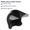 Motorcycle Phone Mount with Sun Shade Heavy Duty Helmet Phone Holder Anti-Drop for Motorbike Off-Road Adventure Trips