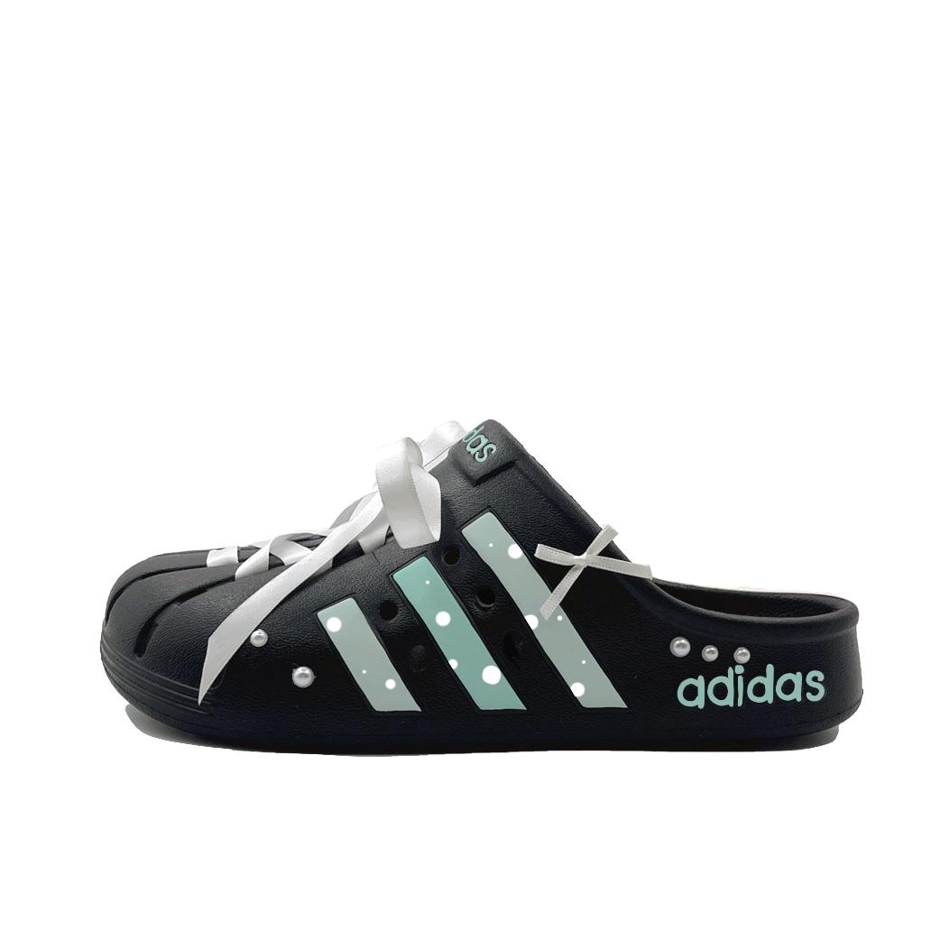 

Adidas ADILETTE CLOGS Closed Toe Slippers Unisex Black JH9848(Team641-) 42