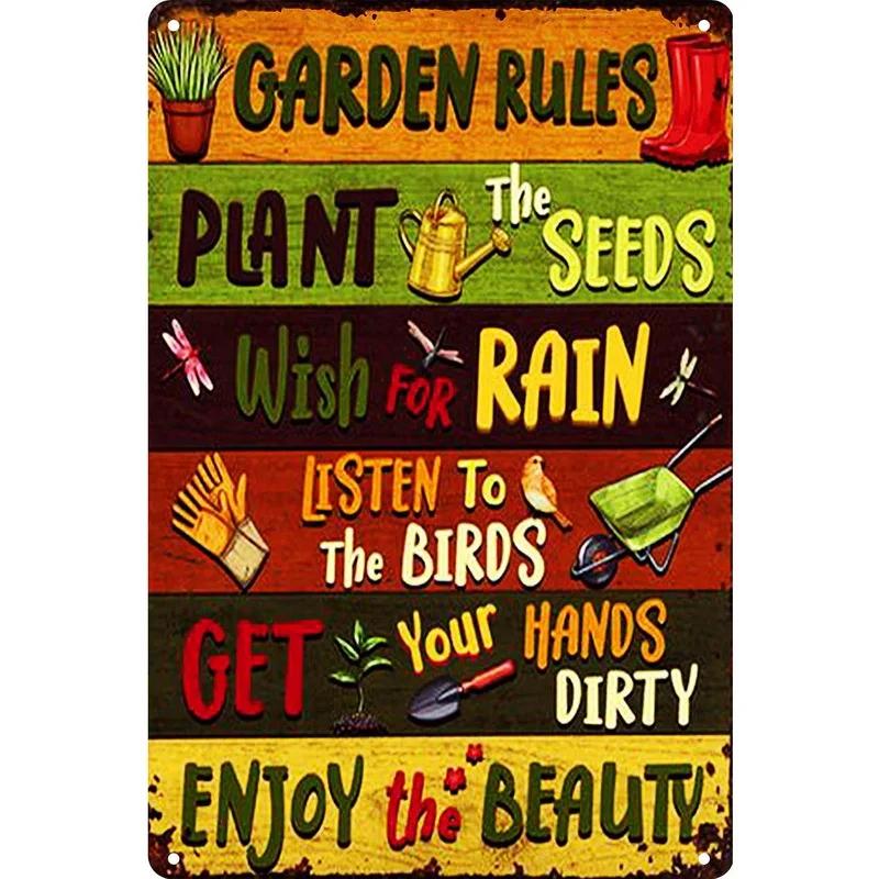 Metal Tin Signs Plaque Restroom Toilet Wall Decoration Vintage Iron Painting Art Posters for Man Cave Home Cafe Garden Club Bar