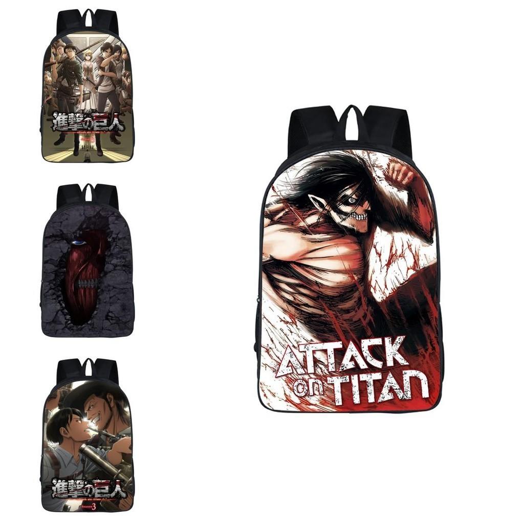 Κομψό Σακίδιο Πλάτης με Φερμουάρ Attack On Titan Anime Μεγάλης Χωρητικότητας Για Φοιτητές Και Θαυμαστές