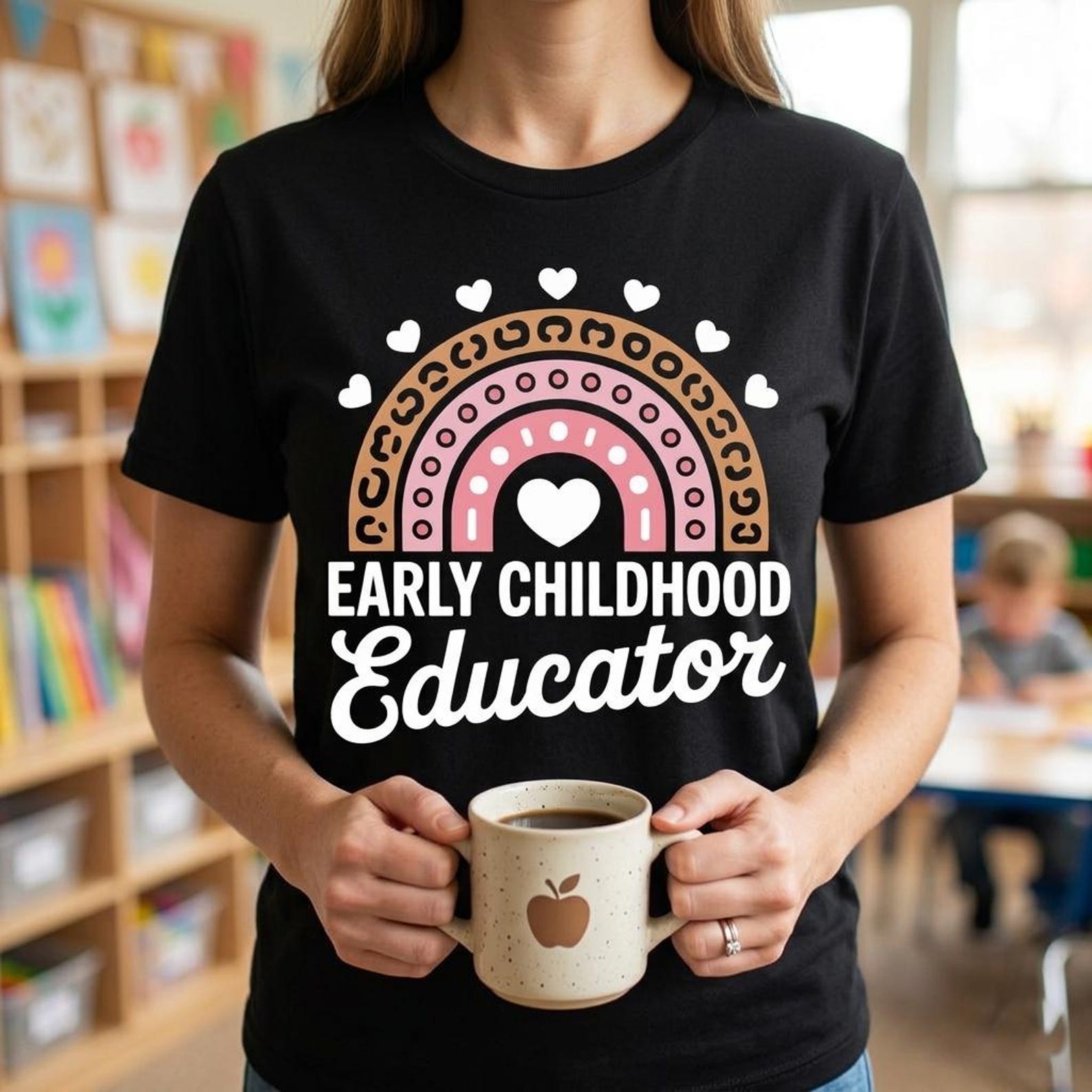 Early Childhood Educator Education for Women ECE Teacher Fun Performance T-Shirt, Preschool Teacher Gift, Daycare Graphic Tee M
