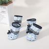 4Pcs Anti-slip Pet Shoes Plush Pet Snow Boots Fashion Winter Dog Shoes  for Small Medium Dog
