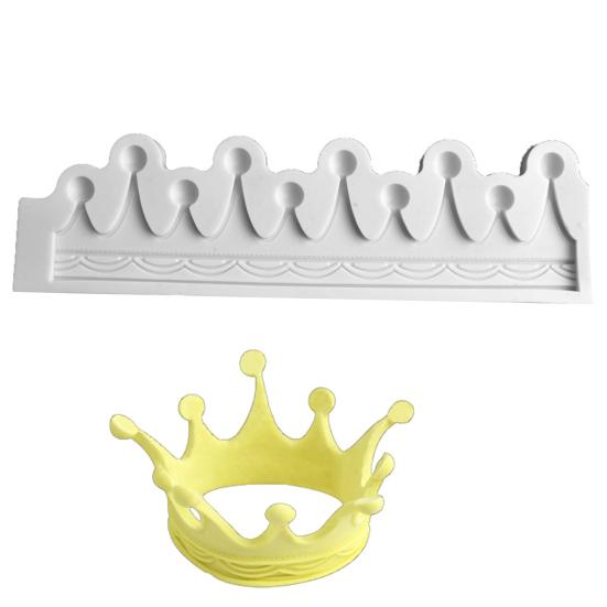 Fondant Mold Food Grade Easy Release Non-sticky DIY Washable 3D Crown Shape Chocolate Candy Cake Silicone Mould for Bakery