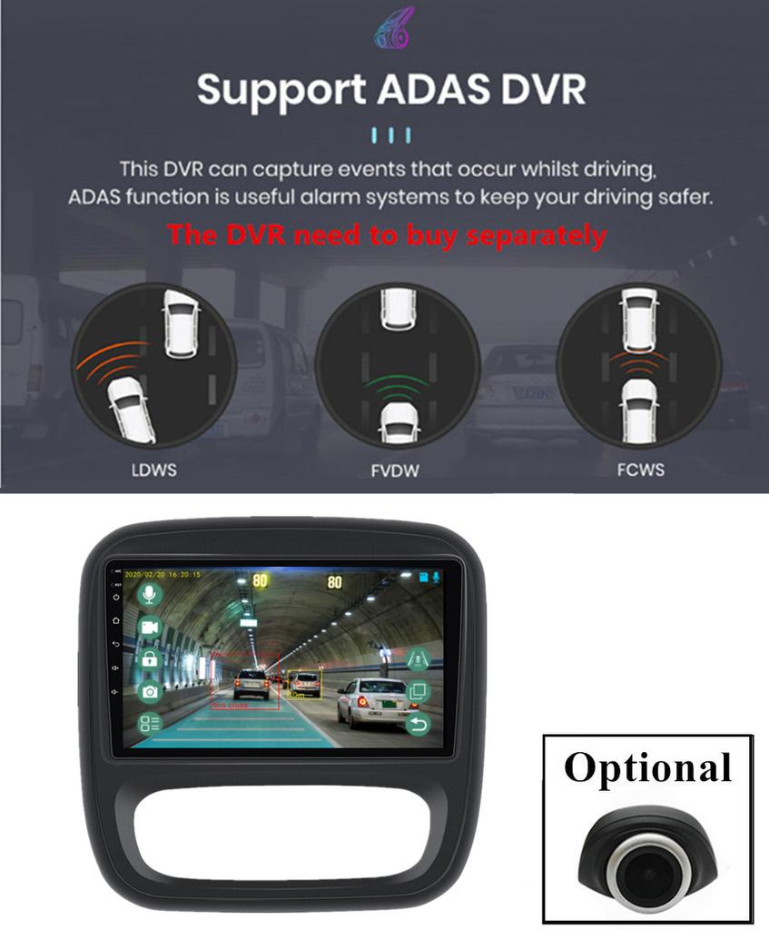 9" Android 11.0 Car Stereo Radio GPS For 2014-2021 Renault Trafic 3 with Carplay