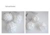 White Glitter Petal Foam Christmas Ball Ornaments for Tree Decorations