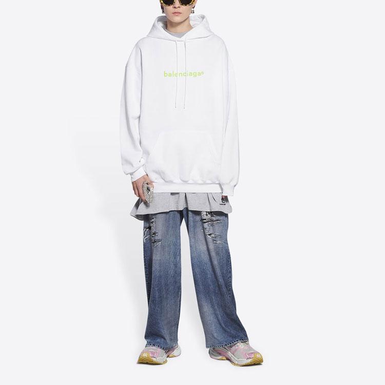 Balenciaga FW21 Sweatshirt Regular Fit Unisex White 578135TIV559152