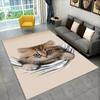 3D Cute Cat Cartoon Area Rug,Carpet Rug for Home Living Room Bedroom Sofa Kitchen Doormat Decoration,Kid Play Non-slip Floor Mat