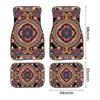Turkish Persian Style Carpet Car Floor Mats European Ethnic Boho Car Floor Mats Pad 4Pcs Front And Rear Mats Set Car Accessories
