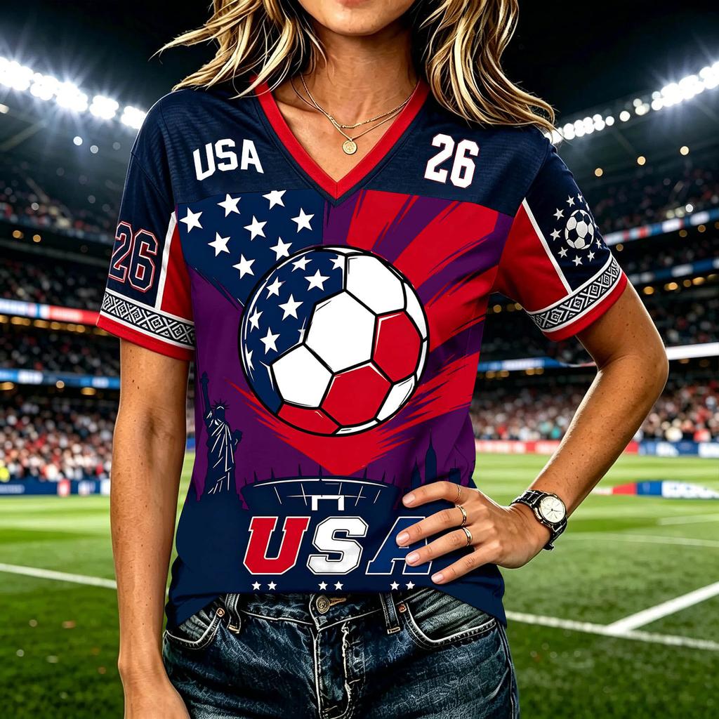 Women's Fashion Casual Letter Print Short Sleeve T-Shirt Top