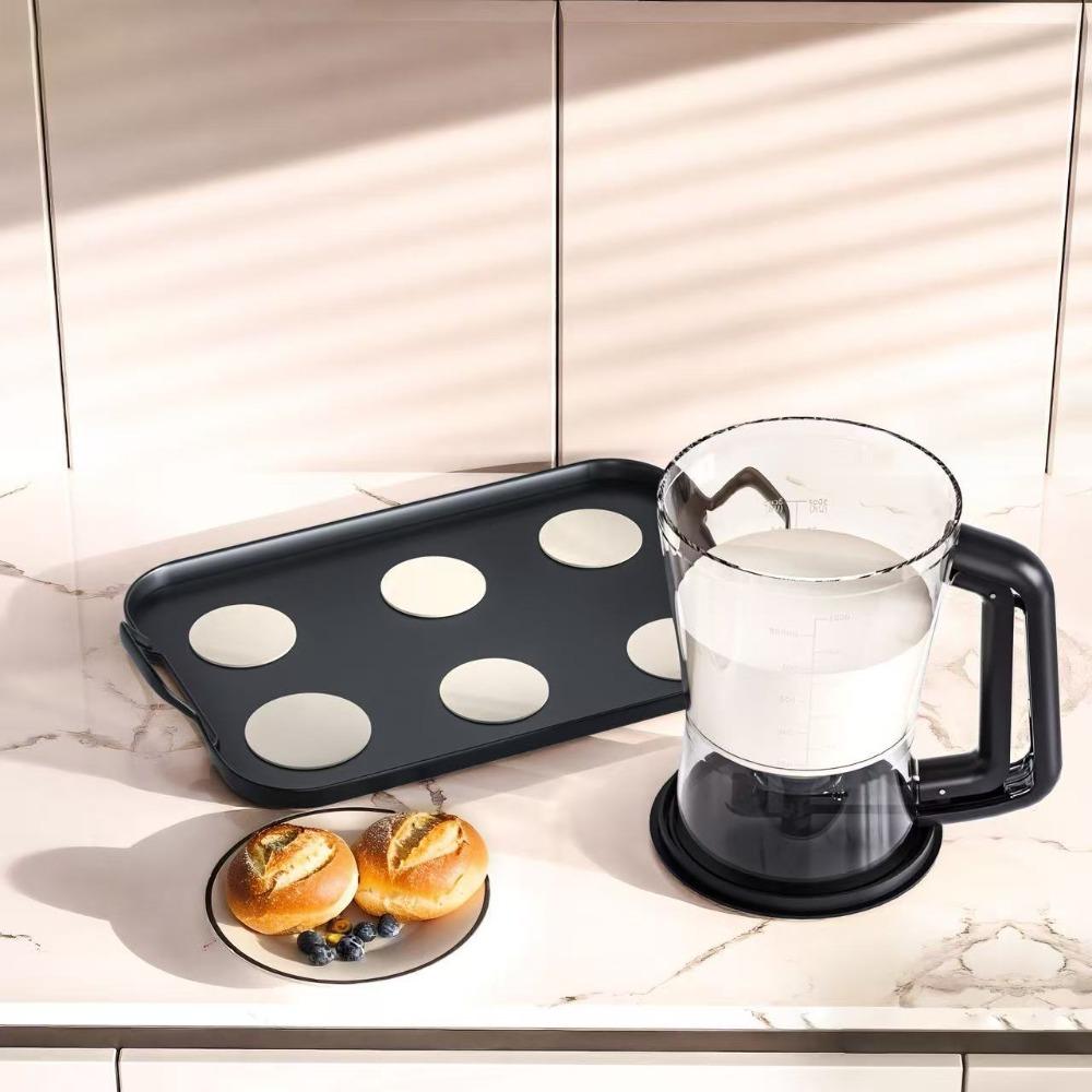 Handheld Pancake Batter Dispenser Drip-stopping Valve with Scale Cupcake Batter Dispenser Precise Control Large Capacity
