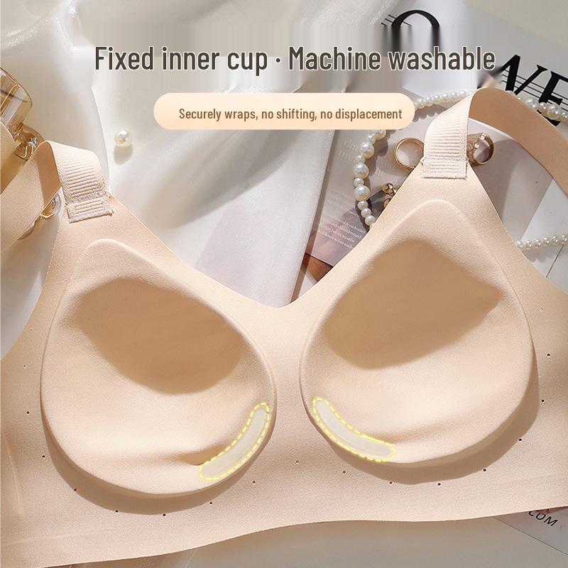 Soft Support Seamless Anti-Slip Wire-Free Bra for Women with Large Bust - Minimizes Appearance, High Elasticity, Lightweight, Breathable.
