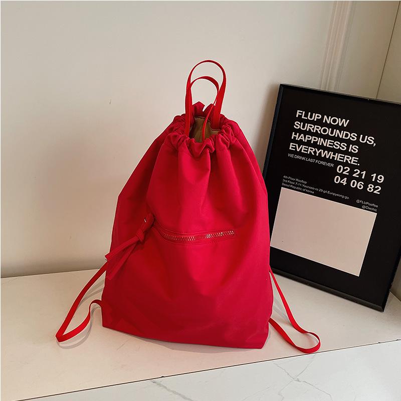 

Корейская повседневная сумка женская большая вместительная спортивная фитнес-сумка-ведро сумка на колесиках анти-брызг тканевая сумка легкий рюкзак