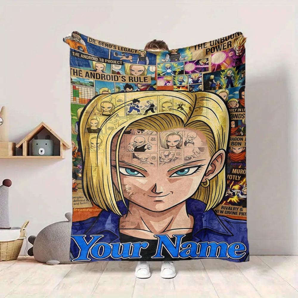 Custom 1Pc Anime Character Face Tattoos Fleece Flannel Blanket Soft Warm Cozy Office Throw For Bedroom Couch Travel Birthday Xmas Gift