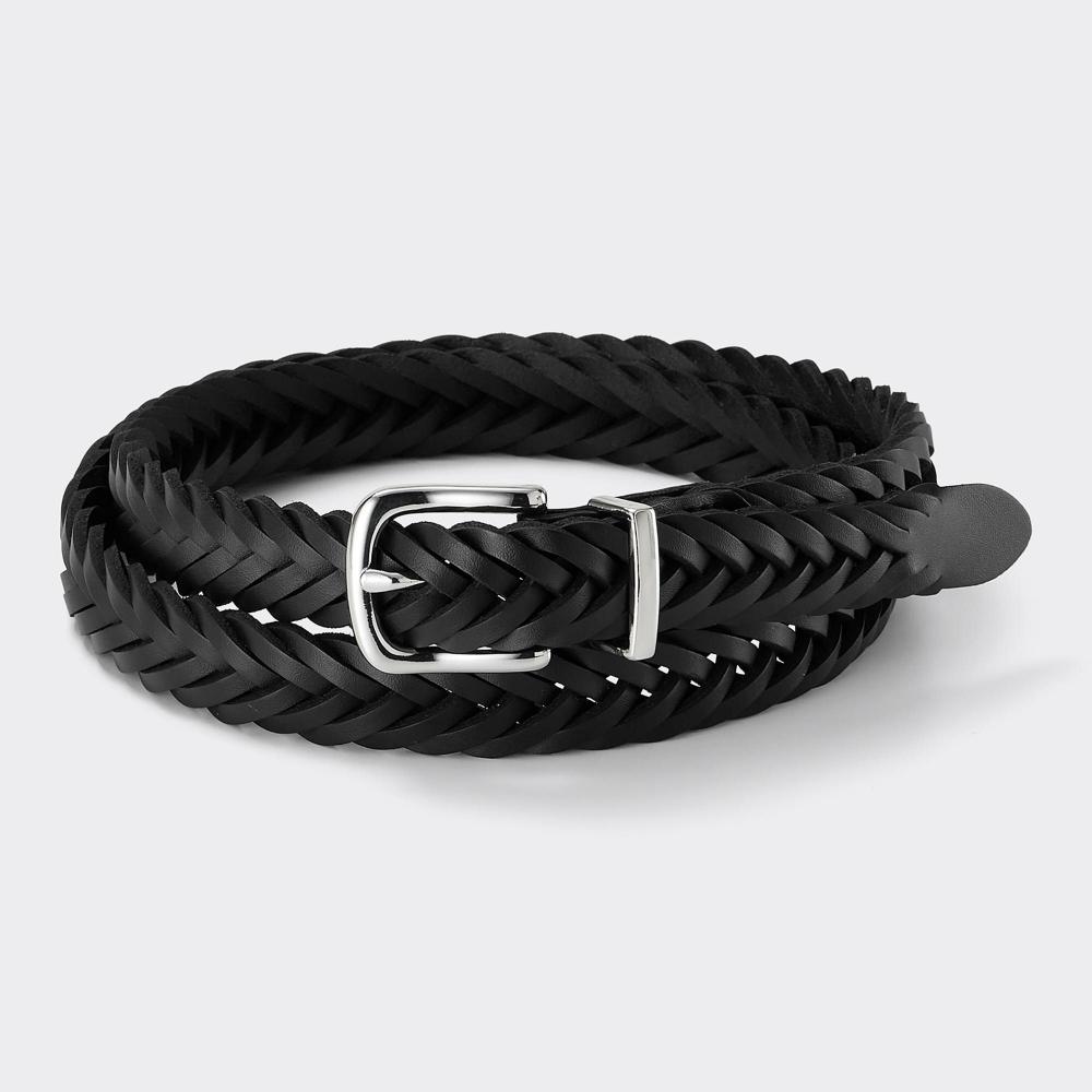 GU by Uniqlo Leather Mesh Narrow Long Belt