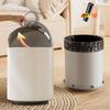 New Upgrade Autoadsorption Trash Can with Lid Garbage Can Household Wastebucket Trash Bin for Bathroom Living Room Bedroom 14L
