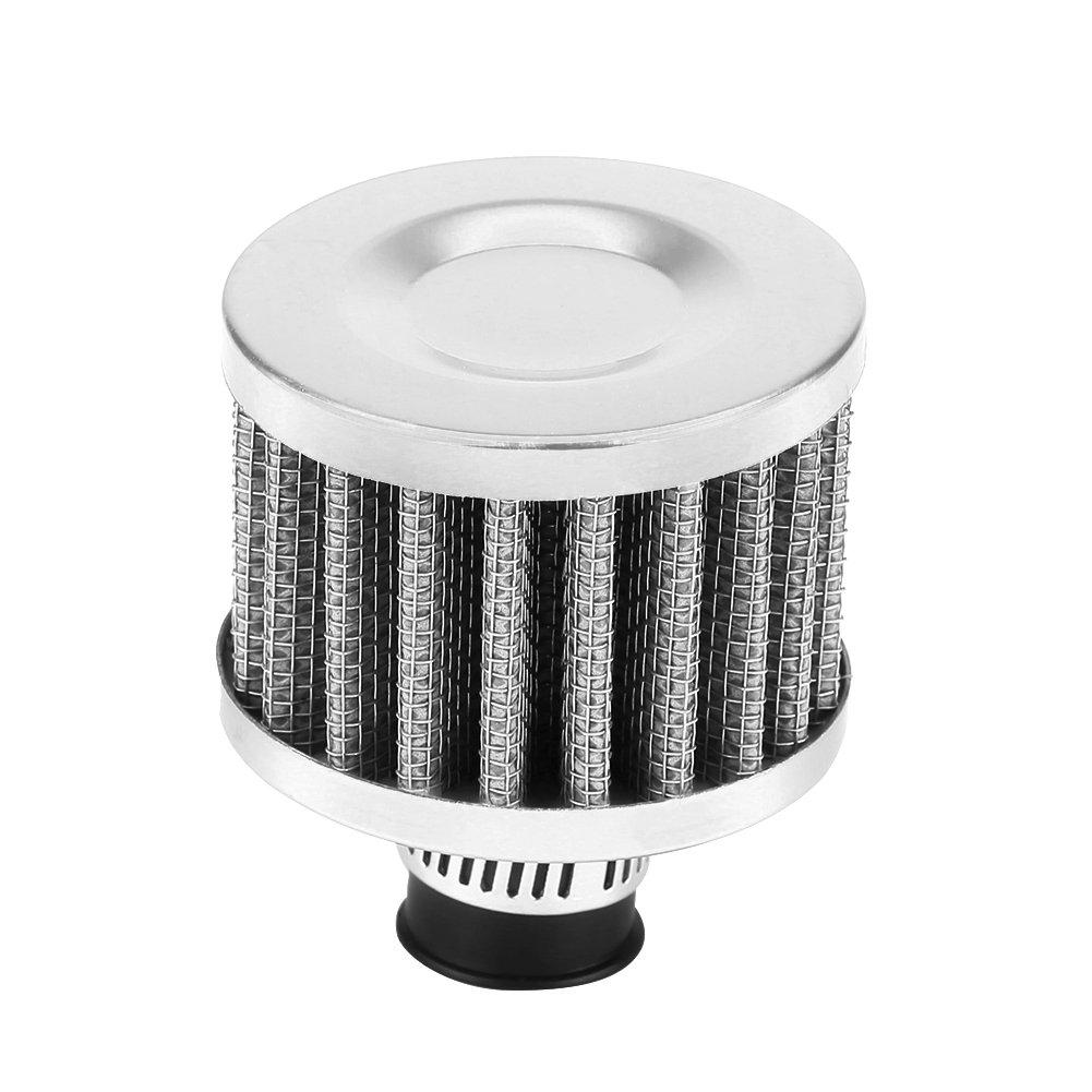 Breather Filter 13 Pie, Air Filter, Qiilu Air Filter Air Intake Filter Kit 57 * 50mm 13mm Universal (Silver)