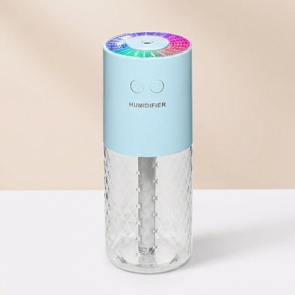 Car Home Air Humidifier Crystal Projection Lamp Essential Oil Humidifier Household Accessories