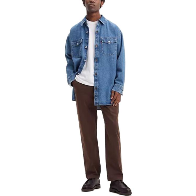 Levis Mid Rise Straight Leg Casual Pants Men bottoms Khaki A1040-0036
