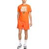 Nike Solid Color Lace-Up Loose Casual Shorts Men Shorts Orange FN3307-819