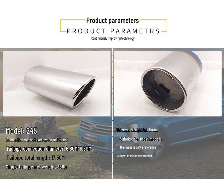 Set vârf țeavă de eșapament din oțel inoxidabil pentru modelele Toyota RAV4 2009-2017