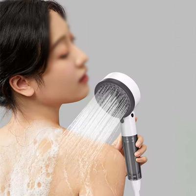White Handheld Plastic PP Filter Modern High Pressure Bathroom Showerhead