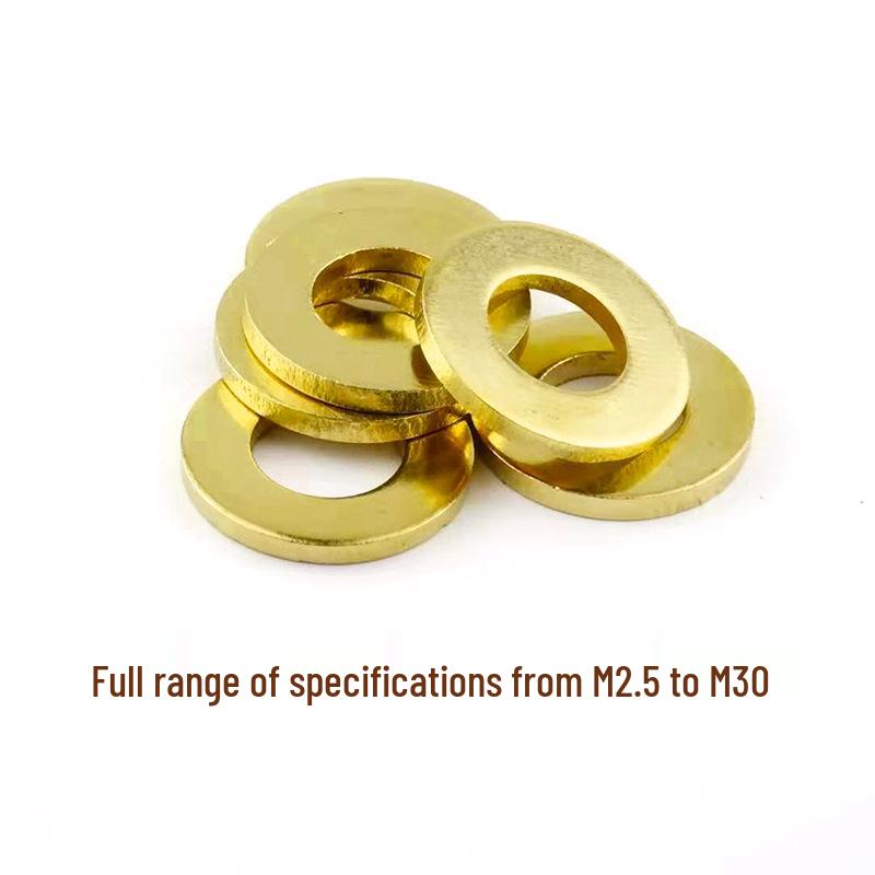 

Copper and Brass Flat Washer Set: M3-M8 Sizes M12*24*1.0 (1 piece)