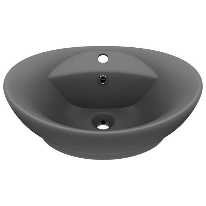 VidaXL Oval Washbasin with Overflow GVasque To Place for Toilet Hand Washbasin for Bathroom Cosmetic Room Interior Ris 146939
