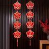 1 pair Hollow New Year Decorations Tassels Couplets Ornaments Hanging Ornament Hanging Vietnamese Red Couplets