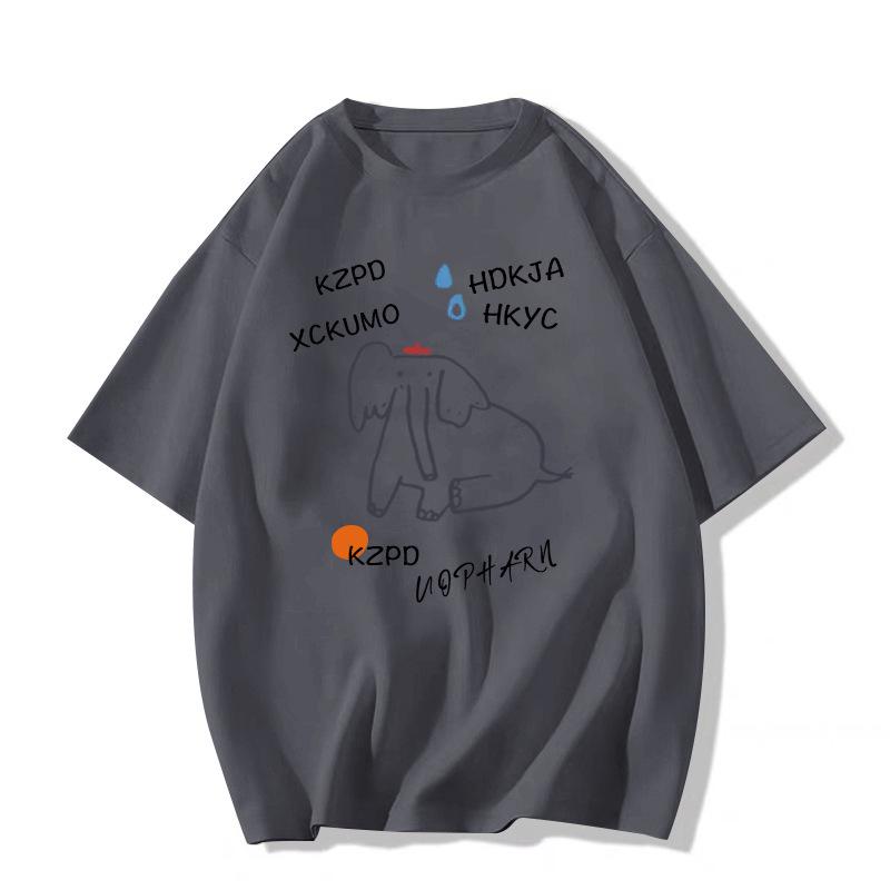 Women's 2025 Cartoon Print Heavyweight Short Sleeve T-Shirt