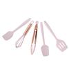 5pcs Silicone Kitchen Utensil Set Silicone Spatula Scraper Egg Beater Cooking Tools Kitchenware