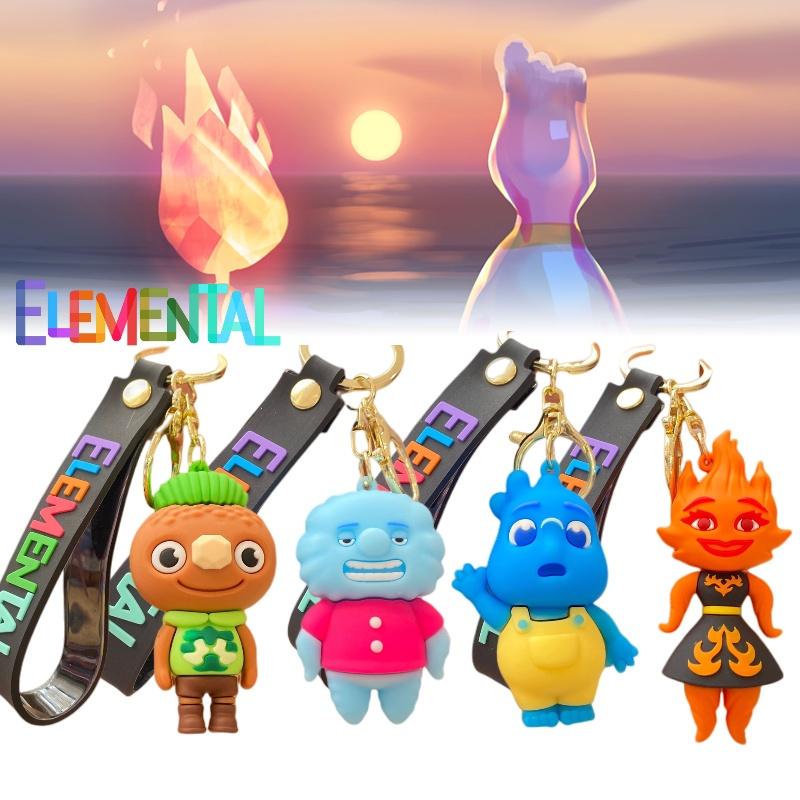Cute Elemental City Pvc Keychain For Kids And Adults
