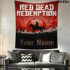 Name Custom RDR2 Game Wall Tapestry Aesthetic Wall Hanging Printed Fabric Blanket Decorative Tapestries for Bedroom Living Room Home Decor