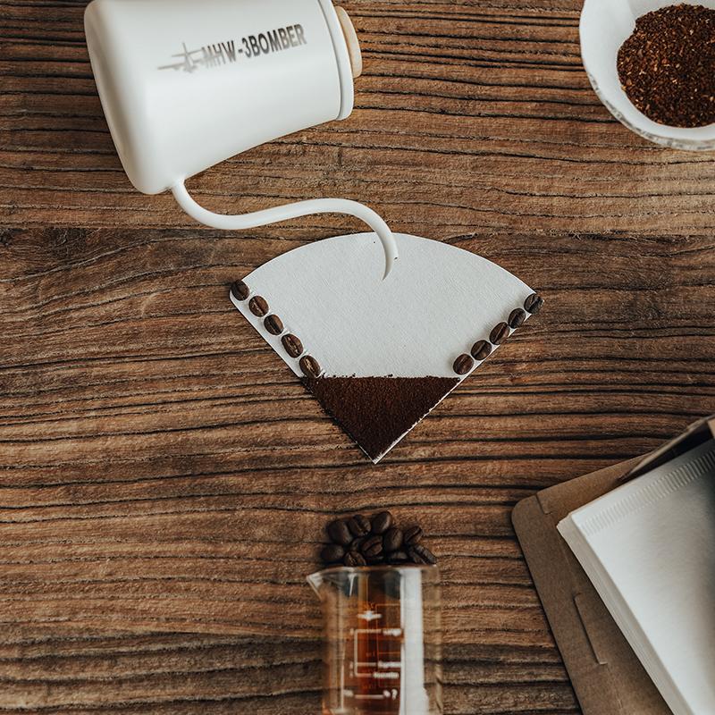 MHW-3BOMBER Disposable Coffee Filter Paper Pour Over Coffee Dripper Accessories Filters 2 Cone Paper 1-4 Cup Home Barista Tools