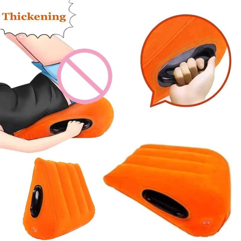 Inflatable Sex Pillows Toys Adults Toys Position Cushion Triangle Ramp Furniture Couples Love Body Positions For Deeper Position
