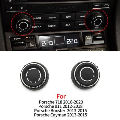 Auto Mittelkonsole Audio Lautstärkeregler Abdeckung CD Steuer Schalter Knopf Ersatz für Porsche Coupe 718 911 Boxster Cayman