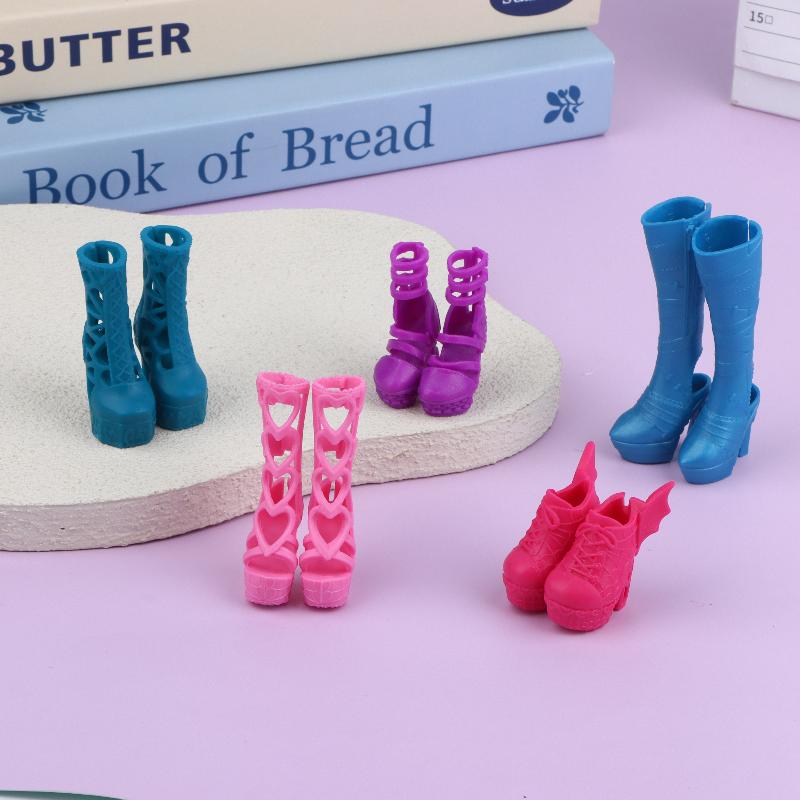 1Pair Mini Doll High Heels Boots Sandals Fashion 1/6 Dolls Dress Up Accessories For Female Dolls Decorations Pretend Play Toys