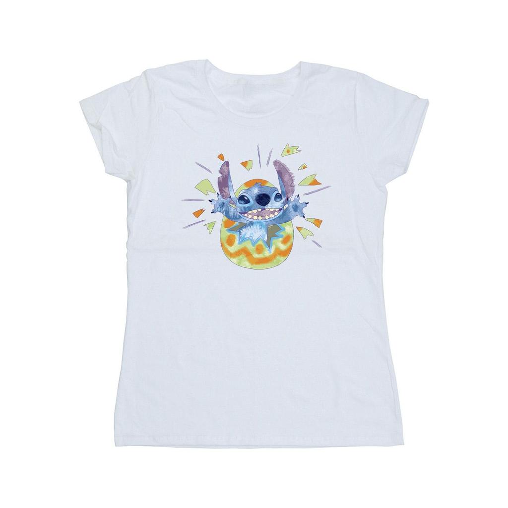 Disney Womens/Ladies Lilo & Stitch Cracking Egg Cotton T-Shirt