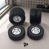 4 Pieces 1/16 remotes Control Wheel Assembly MetalUpgrade RC RoughTerrain with Mounting Screws