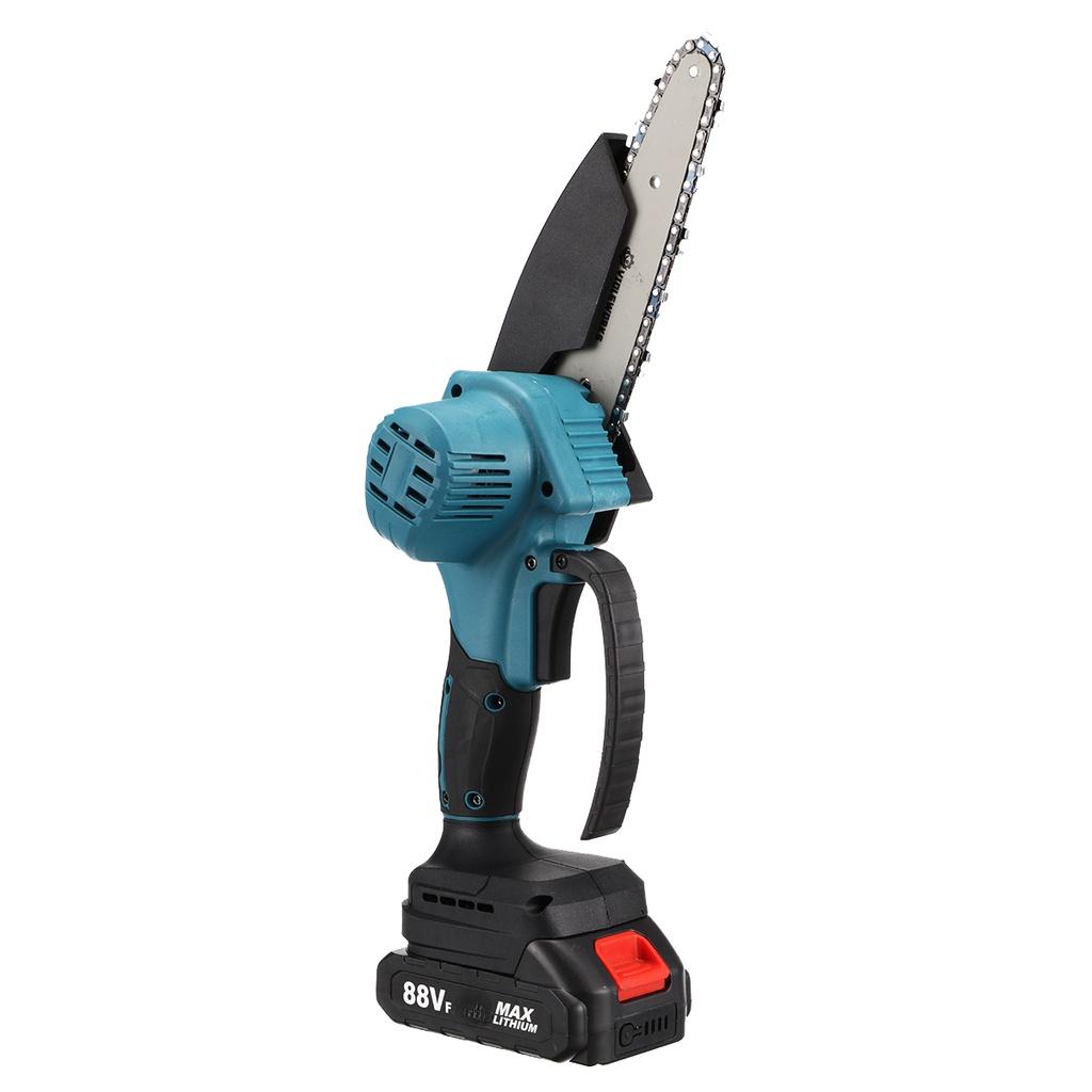 3500W 6 Inches Mini Electric Chain Saw With Battery Indicator Rechargeable Garden Pruning Saw Woodworking Tool For 18V Battery