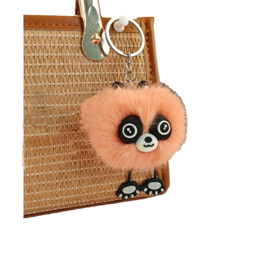 Cute Raccoon Plush Keychain Soft Charm Accessory Backpack Decorated Keying Handbag Pendant Raccoon Pendant